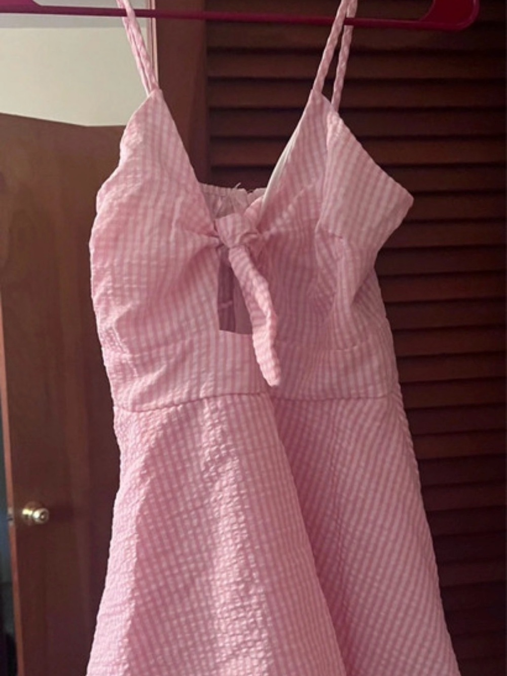 Windsor Pink Tie-Front Mini Dress